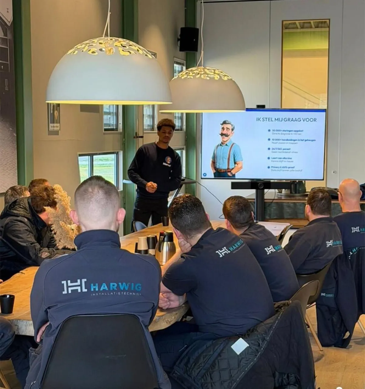 Onboardingsessie bij Harwig Installatietechniek